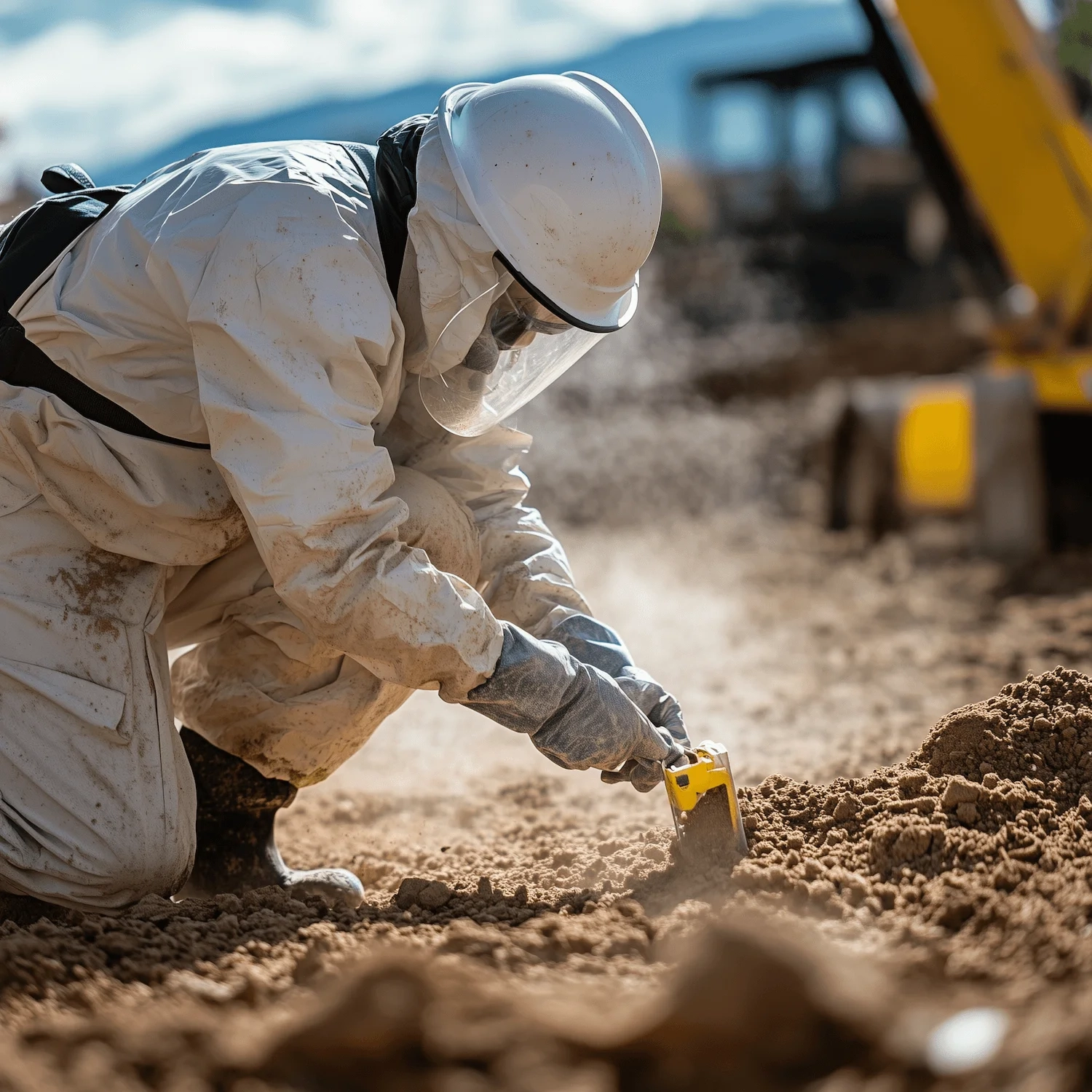 Akkreditierung nach LAGA PN98 auf einer Baustelle durch fachkundigen Probenehmer